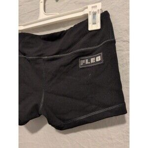 FLEO shorts, women's small, black mid-rise 3.25" inseam, single lined, VGUC